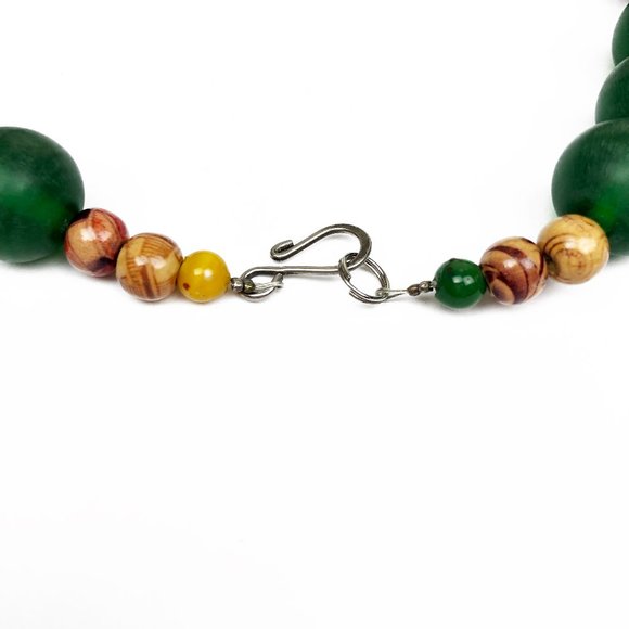 Chunky Multicolor Artisan Sea-Glass Necklace - Picture 10 of 10